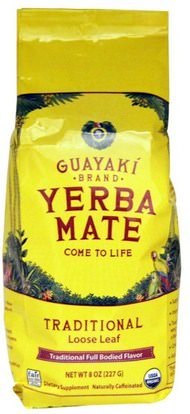 Guayaki, Yerba Mate, Loose Leaf Tea, Traditional, 8 oz (227 g) ,الطعام، شاي الأعشاب، يربا، ميت