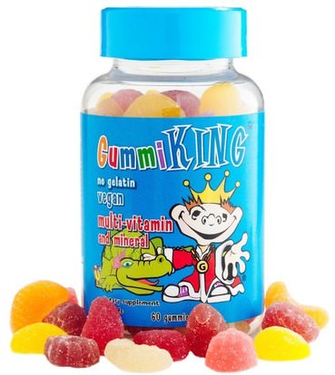 Gummi King, Multi-Vitamin & Mineral, For Kids, 60 Gummies ,الفيتامينات، الفيتامينات المتعددة، غوميس الفيتامينات، صحة الأطفال، أطفال غوميز