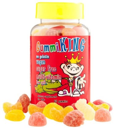 Gummi King, Sugar-Free Multi-Vitamin, For Kids, 60 Gummies ,الفيتامينات، الفيتامينات المتعددة، غوميس الفيتامينات، صحة الأطفال، أطفال غوميز