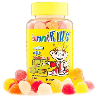 Gummi King, Vitamin D, 60 Gummies ,صحة الطفل، مكملات الأطفال، غوميز