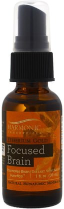 Harmonic Innerprizes, Etherium Gold, Focused Brain, 1 fl oz (30 ml) ,المكملات الغذائية، المعادن، المعادن موناتوميك، إيثريوم