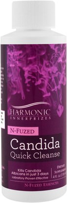 Harmonic Innerprizes, N-Fuzed Candida Quick Cleanse, 4 fl oz (118 ml) ,الصحة، المبيضات