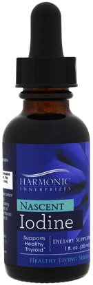 Harmonic Innerprizes, Nascent Iodine, 1 fl oz (30 ml) ,والملاحق، والمعادن، والصحة، والغدة الدرقية