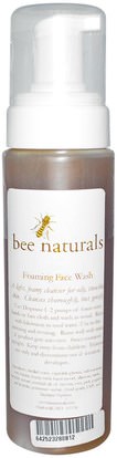 الصحة، حب الشباب، الجلد المضطرب نوع حب الشباب الجلد المعرضة Bee Naturals, Foaming Face Wash, 9 fl oz