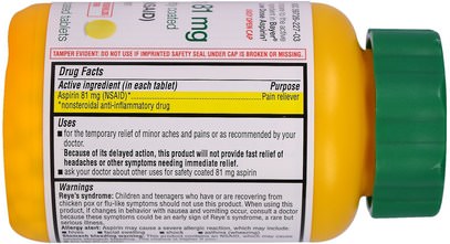 والصحة، ومكافحة الألم Life Extension, Aspirin, Low Dose Safety Coated, 81 mg, 300 Enteric Coated Tablets