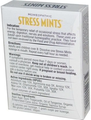 والصحة، ومكافحة الإجهاد Historical Remedies, Stress Mints, 30 Homeopathic Lozenges