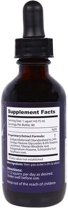 الصحة، اضطراب نقص الانتباه، إضافة، أدهد، الدماغ، الذاكرة، الأعشاب، الجنكة بيلوبا Dragon Herbs, Diamond Mind, Super Potency Extract, 2 fl oz (60 ml)