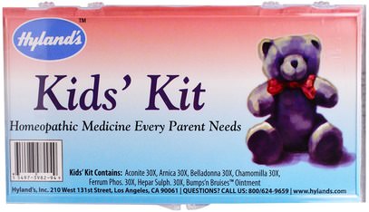 الصحة، البلدونا Hylands, Homeopathic Kids Kit, 7 Piece Kit