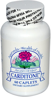 والصحة، وضغط الدم Ayush Herbs Inc., Carditone, 60 Caplets