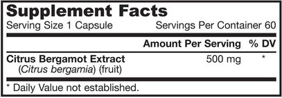 الصحة، نسبة السكر في الدم Jarrow Formulas, Citrus Bergamot, 500 mg, 60 Veggie Caps