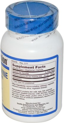 والصحة، والسكر في الدم، والمكملات الغذائية، بنفوتيامين Life Extension, Benfotiamine, with Thiamine, 100 mg, 120 Veggie Caps