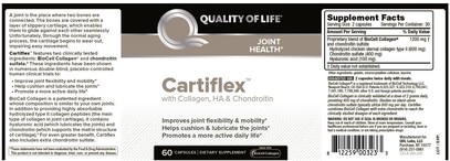 الصحة، العظام، هشاشة العظام، الصحة المشتركة، نساء، هيالورونيك Quality of Life Labs, Cartiflex, 60 Capsules