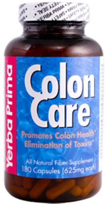 الصحة، السموم، تطهير القولون Yerba Prima, Colon Care, 625 mg, 180 Capsules