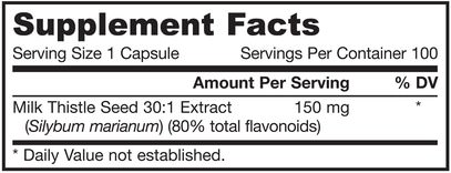 الصحة، السموم، الحليب الشوك (سيليمارين) Jarrow Formulas, Milk Thistle, 150 mg, 100 Veggie Caps