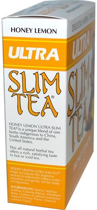 الصحة، النظام الغذائي، الطعام، شاي الأعشاب Hobe Labs, Ultra Slim Tea, Honey Lemon, 24 Herbal Tea Bags, 1.69 oz (48 g)