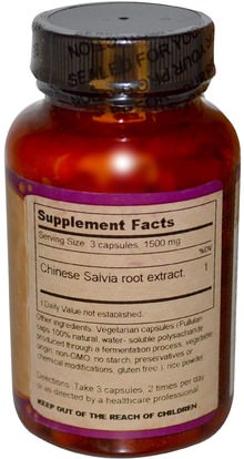 الصحة Dragon Herbs, Salvia, 500 mg, 100 Capsules