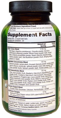 والصحة، والطاقة Irwin Naturals, Sun Powered Living Greens Super-Food, 60 Liquid Soft-Gels
