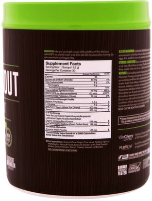 والصحة، والطاقة MusclePharm Natural, Pre-Workout, Natural Energy, Fresh Cut Watermelon, 0.77 lbs (348 g)