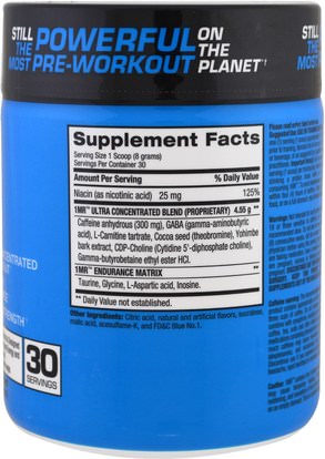 والصحة، والطاقة، والرياضة BPI Sports, 1.M.R, One. More. Rep, Pre-Workout Powder, Blueberry Lemonade, 8.5 oz (240 g)