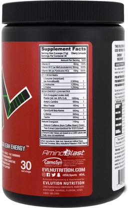 والصحة، والطاقة، والرياضة EVLution Nutrition, BCAA Lean Energy, Cherry Limeade, 11.6 oz (330 g)