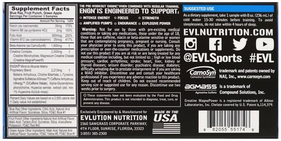 والصحة، والطاقة، والرياضة EVLution Nutrition, ENGN Pre-Workout Engine, Variety Pack, 3 Packets, 0.4 oz (11.2 g) Each