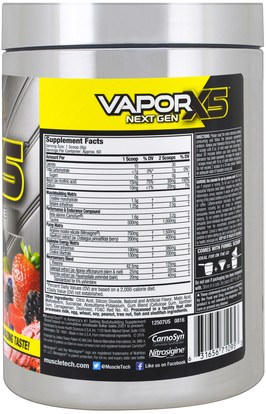 والصحة، والطاقة، والرياضة Muscletech, Peformance Series, VaporX5 Net Gen, Fruit Punch Blast, 1.17 lbs (531 g)
