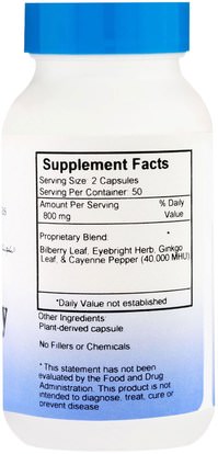 الصحة، العناية بالعيون، العناية بالعيون، التوت Christophers Original Formulas, Bilberry Eye, 450 mg, 100 Veggie Caps