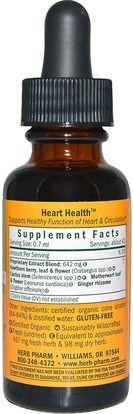 والصحة، والقلب القلب والأوعية الدموية، ودعم القلب Herb Pharm, Heart Health, 1 fl oz (30 ml)