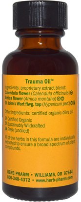 الصحة Herb Pharm, Trauma Oil, Calendula & Arnica, 1 fl oz (30 ml)