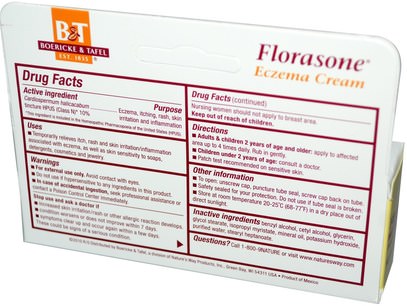والصحة، والإصابات الحروق Boericke & Tafel, Florasone Cardiospermum Cream, 1 oz