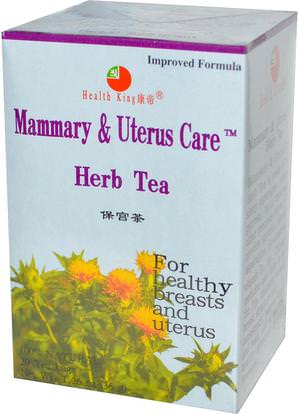 Health King, Mammary & Uterus Care Herb Tea, 20 Tea Bags, 1.26 oz (36 g) ,الطعام، شاي العشبية، نساء