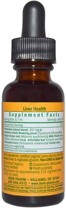 والصحة، ودعم الكبد Herb Pharm, Liver Health, 1 fl oz (30 ml)