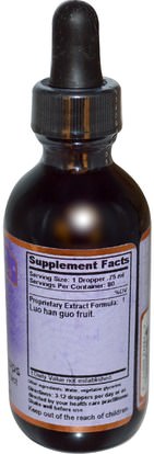 والصحة والرئة والقصبات الهوائية Dragon Herbs, Sweetfruit Drops, Super Potency Extract, 2 fl oz (60 ml)