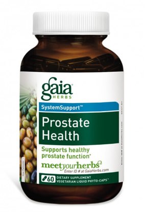 الصحة، الرجال، البروستاتا Gaia Herbs, Prostate Health, 60 Vegetarian Liquid Phyto-Caps