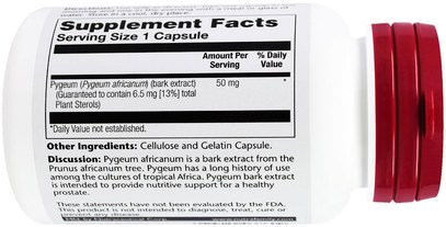 الصحة، الرجال، بيجيوم Solaray, Pygeum Africanum Extract, 50 mg, 60 Capsules