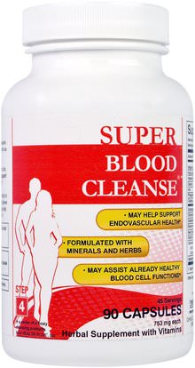 Health Plus Inc., Super Blood Cleanse, 753 mg, 90 Capsules ,الصحة، السموم