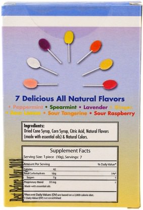 والصحة، والحمل، والغثيان الإغاثة Three Lollies, Preggie Pops, 7 Delicious All Natural Flavors, 7 Lollipops, 10 g Each