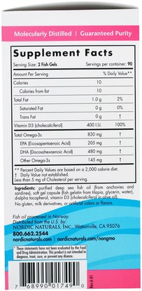 الصحة، الحمل Nordic Naturals, Prenatal DHA, Fish Gelatin, Unflavored, 500 mg, 180 Soft Gels