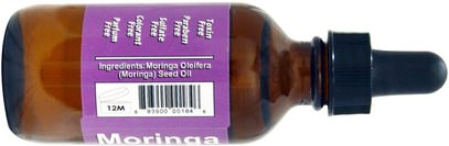 الصحة، الجلد، حمام، زيوت التجميل Russell Organics, Moringa Oil, 2 fl oz (60 ml)