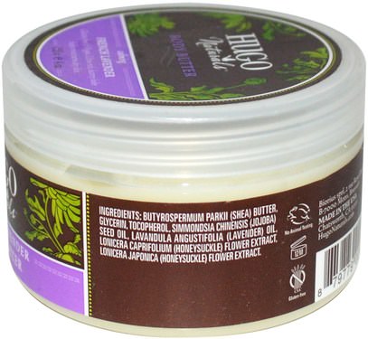 والصحة، والجلد، والزبدة الجسم Hugo Naturals, Body Butter, French Lavender, 4 oz (113 g)