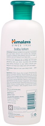 الصحة، الجلد، غسول الجسم، غسول الطفل Himalaya Herbal Healthcare, Baby Lotion, Oils of Almond & Olive, 6.76 fl oz (200 ml)