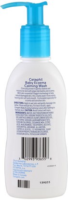الصحة، الجلد، غسول الجسم Cetaphil, Baby, Eczema Calming Wash, 5 fl oz (147 ml)