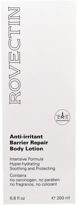 الصحة، الجلد، غسول الجسم Rovectin, Anti-Irritant Barrier Repair Body Lotion, 6.8 fl oz (200 ml)