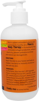 الصحة، العناية بالبشرة، حمم، الجمال، غسول الجسم Organic Excellence, Hand & Body Therapy, 8 fl oz (118 ml)