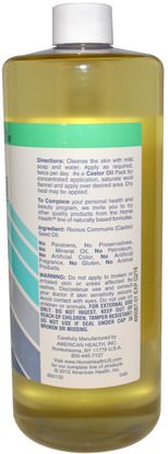 الصحة، الجلد، زيت الخروع Home Health, Castor Oil, 32 fl oz (946 ml)