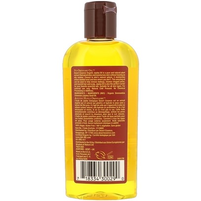 الصحة، الجلد، زيت الجوجوبا Desert Essence, Organic Jojoba Oil for Hair, Skin & Scalp, 4 fl oz (118 ml)