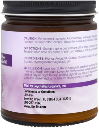 الصحة، الجلد Life Flo Health, Lavender Butter, with Pure Lavender Oil, 9 fl oz (266 ml)