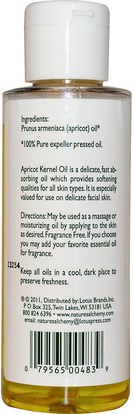 الصحة، الجلد، زيت التدليك، زيت نواة المشمش Natures Alchemy, Apricot Kernel Oil, 4 fl oz (118 ml)