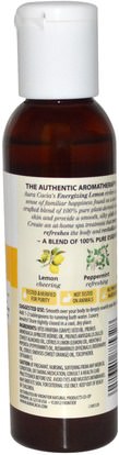 الصحة، الجلد، زيت التدليك Aura Cacia, Aromatherapy Body Oil, Energizing Lemon, 4 fl oz (118 ml)