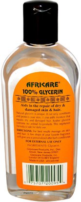 الصحة، الجلد، زيت التدليك، حمام، الجمال، الشعر، فروة الرأس Cococare, Africare, 100% Glycerin, 8.5 fl oz (250 ml)